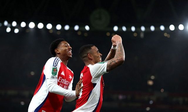 Arsenal Edge Crystal Palace 3-2: Gabriel Jesus’ Hat-Trick Secures EFL Cup Semi-Final Spot